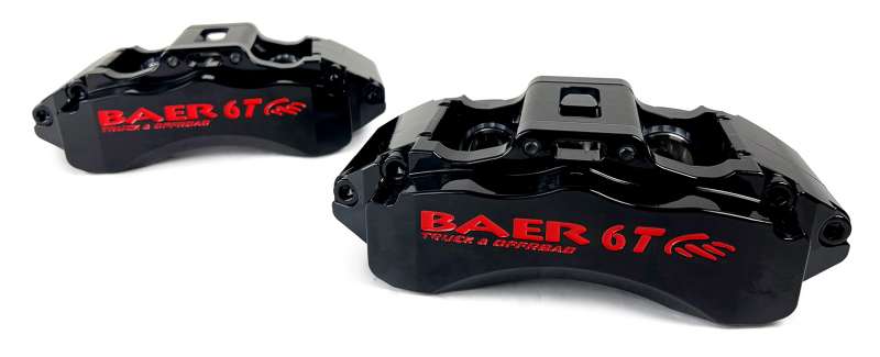 Jeep Wrangler Brake Kit - Front - Baer Brakes - 6T Caliper + 1-Piece Slotted Rotors + D1247 Pads - Black - `07-`25